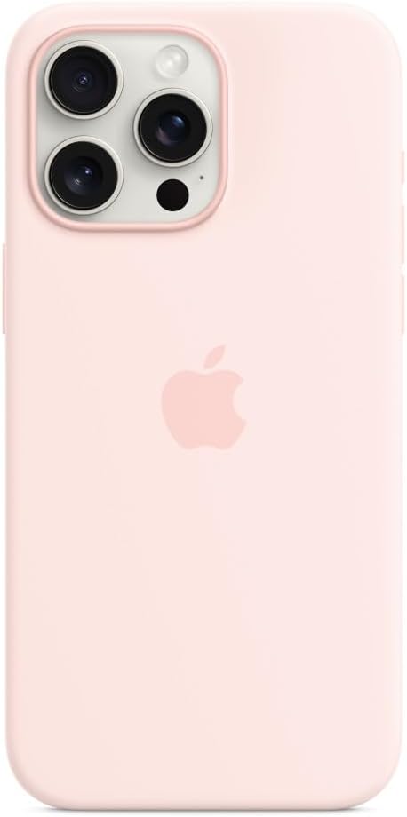 Apple Funda de silicona para iPhone 15 Pro Max con MagSafe - Rosa claro