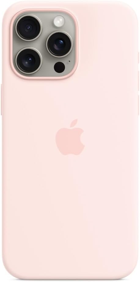 Apple Funda de silicona para iPhone 15 Pro Max con MagSafe - Rosa claro