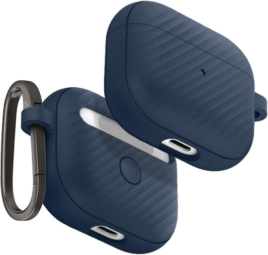 Spigen Core Armor - Funda protectora para Airpods 3ª generación con llavero, color azul marino