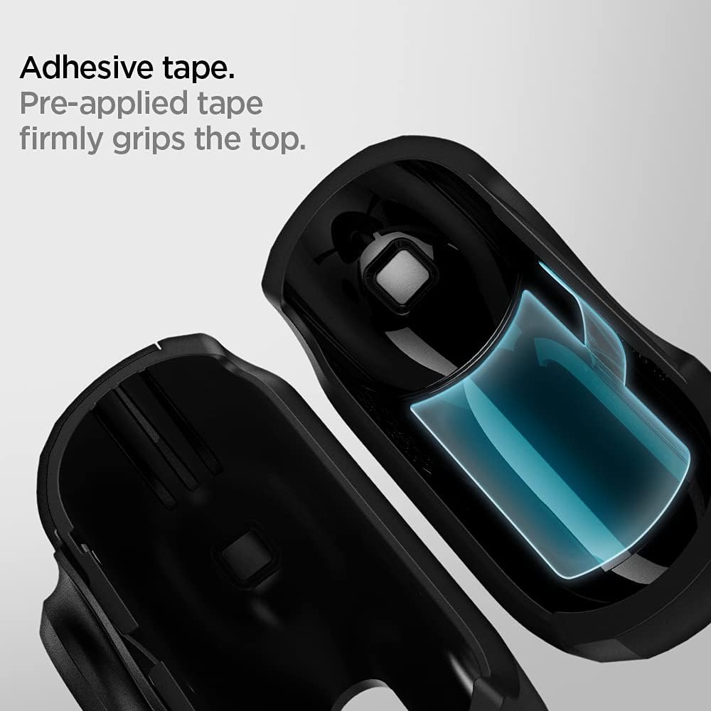 Spigen Tag Armor Duo - Funda diseñada para Airpods Pro y funda AirTag con llavero [protección sólida de doble capa]