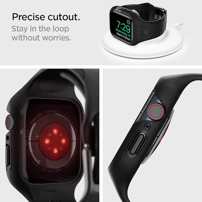 SPIGEN LIQUID AIR PRO APPLE WATCH SERIE 7 (45MM) (BLACK)