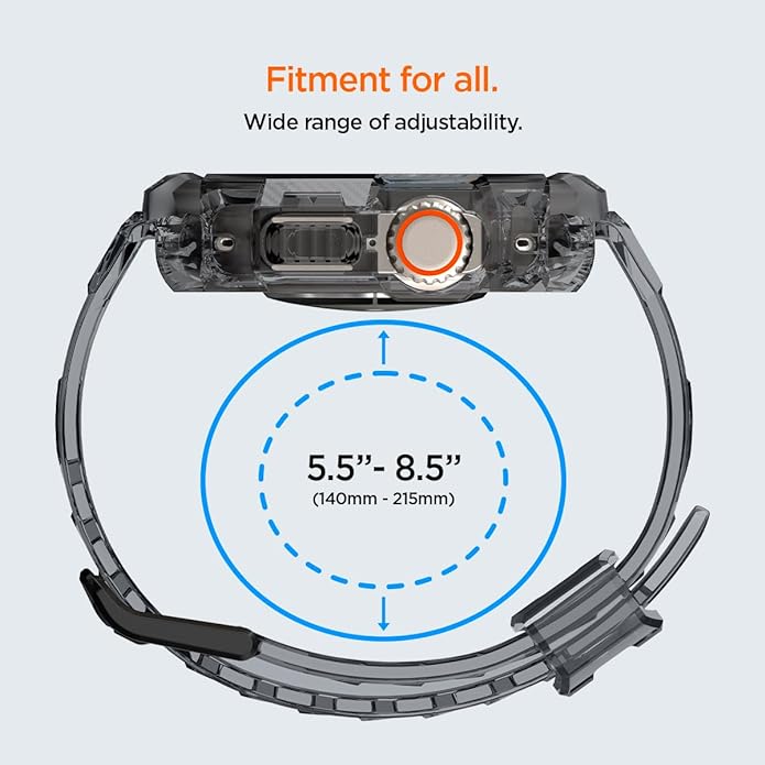 Spigen Funda Rugged Armor Pro diseñada para Apple Watch Ultra2/Apple Watch Ultra con correa de 1.929 in