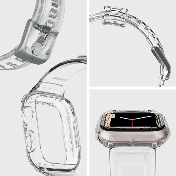 Spigen Liquid Crystal Pro Designed for Apple Watch Case with Band Series 9/8/SE2/7/6/SE/5/4 45mm/44mm