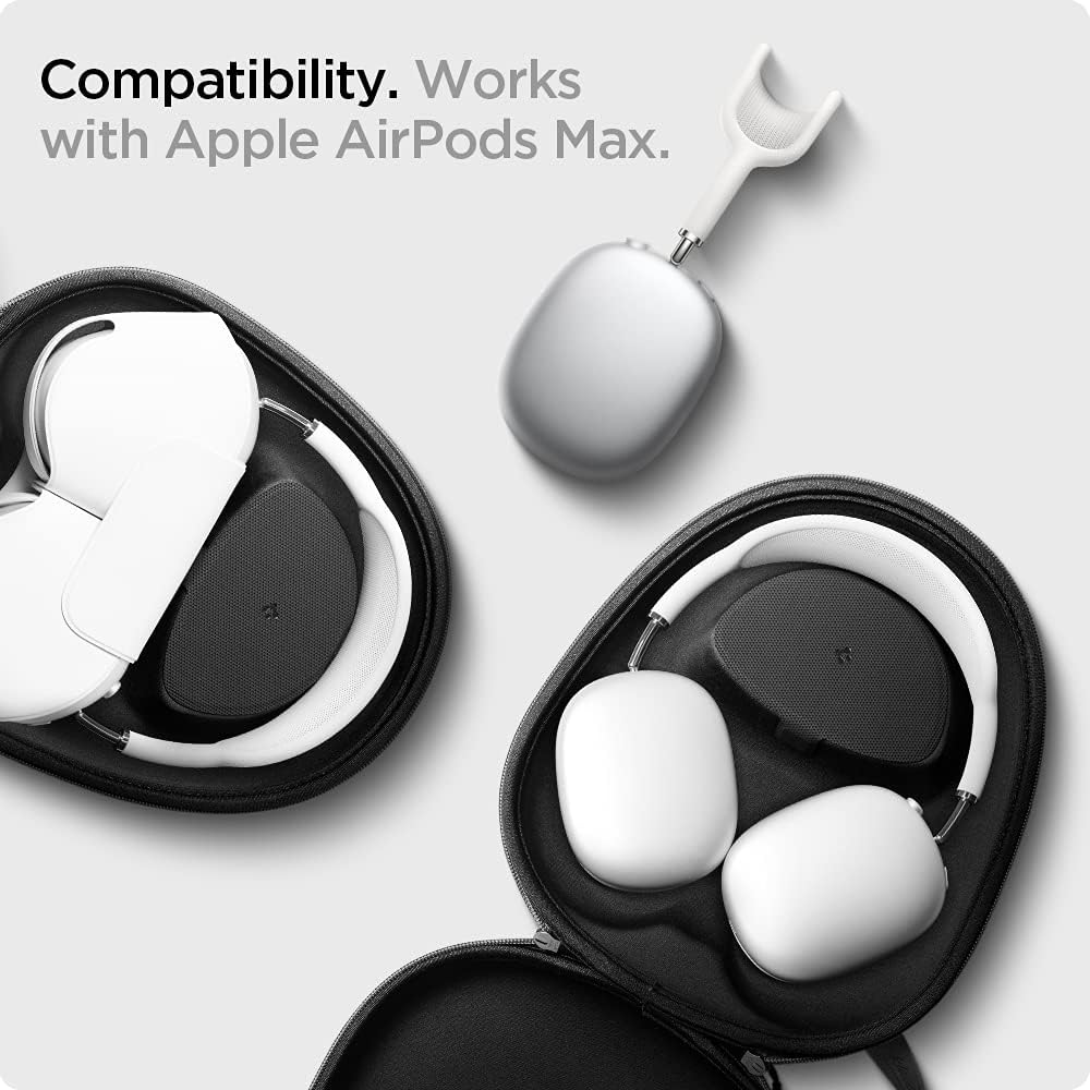 Spigen Klasden - Funda de viaje diseñada para Airpods Max, color gris carbón [compatible con funda inteligente para modo de sueño]