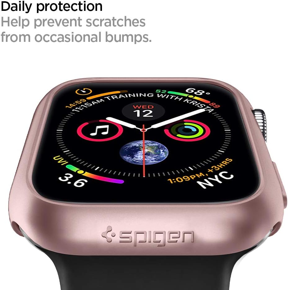 Spigen Thin Fit Compatible with Apple Watch Case for 40mm Series 6/SE/5/4 - Rose Gold