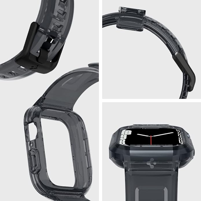 Spigen Liquid Crystal Pro Designed for Apple Watch Case with Band Series 9/8/SE2/7/6/SE/5/4 45mm/44mm