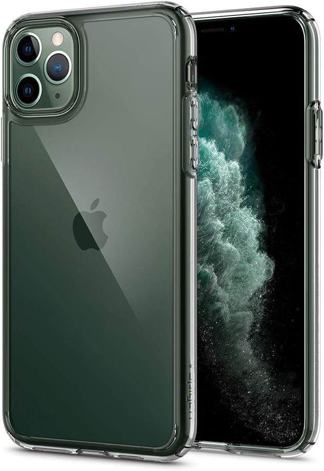 Spigen Funda ultra híbrida diseñada para Apple iPhone 11 Pro (2019), transparente