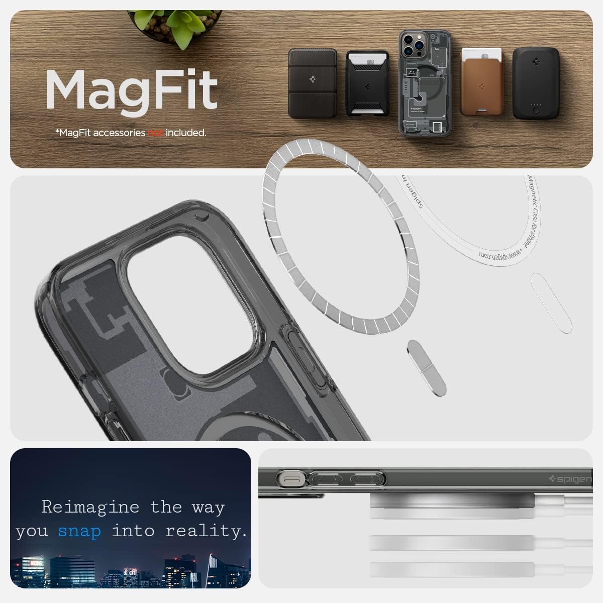 Spigen Ultra Hybrid Mag (MagFit) - Funda diseñada para iPhone 13 Pro Max (2021) - Zero One