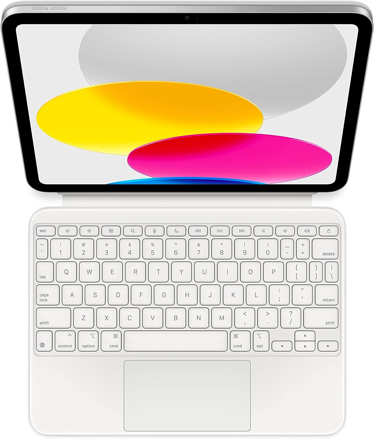 Apple Magic Keyboard Folio: teclado y funda para iPad (10ª generación), diseño desmontable de dos piezas que se fija magnéticamente, trackpad integrado, inglés de EE. UU. - Blanco