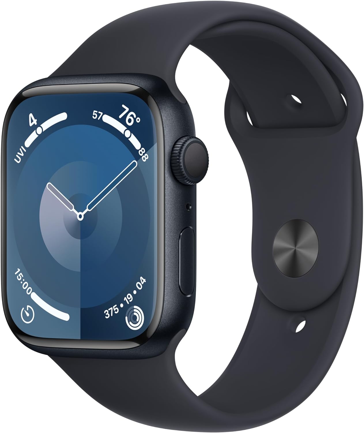 Apple Watch Series 9 [GPS 45mm] Smartwatch • with Midnight Aluminum Case • with Midnight Sport Band • M/L • Fitness Tracker • Blood Oxygen & ECG Apps • Always-On Retina Display