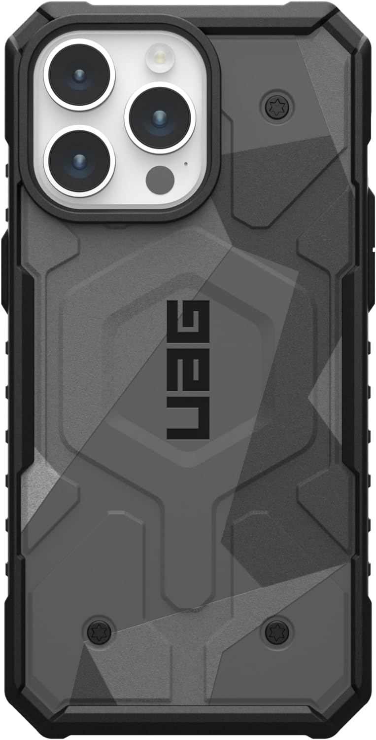 URBAN ARMOR GEAR UAG - Funda compatible con iPhone 15 Pro de 6.1 pulgadas, Pathfinder SE Midnight Camo imán integrado compatible con carga MagSafe, funda protectora resistente de grado militar