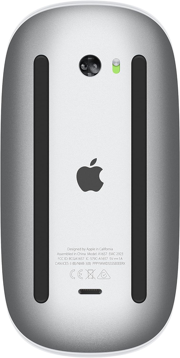 Apple Magic mouse: inalámbrico, Bluetooth, recargable. Funciona con Mac o iPad; superficie Multi-Touch, color blanco