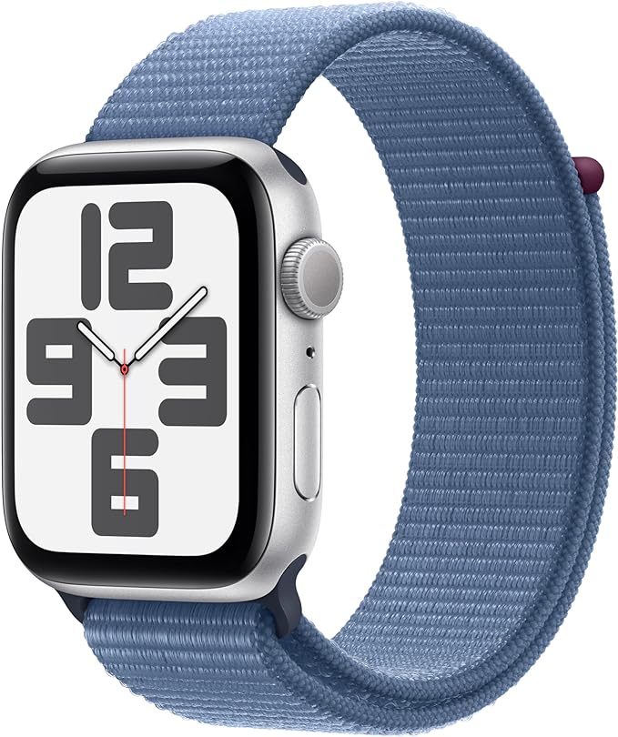 Apple Watch SE (2nd Gen) [GPS 44mm] Smartwatch • with Aluminum Case • with Sport Loop • Fitness & Sleep Tracker • Crash Detection • Heart Rate Monitor • Carbon Neutral